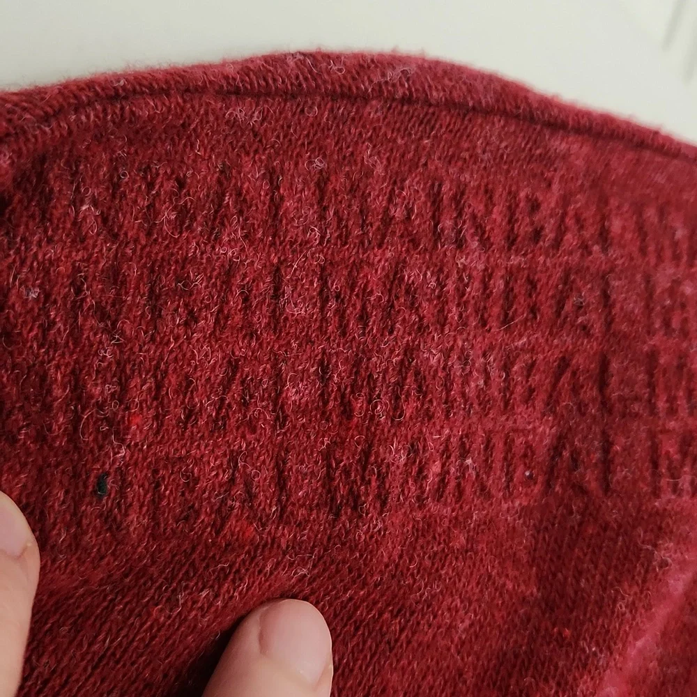 Balmain Paris Mens Red Cotton Sweater Size XL (Fits Smaller Medium)